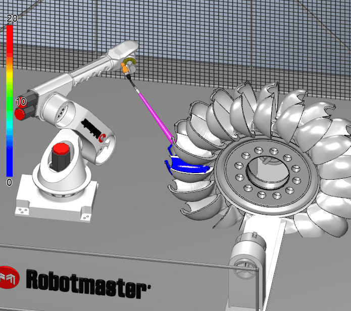 Metalização HVOF robótica com Robotmaster®