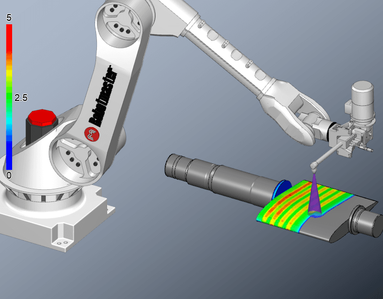 Célula de pintura robótica com Robotmaster®
