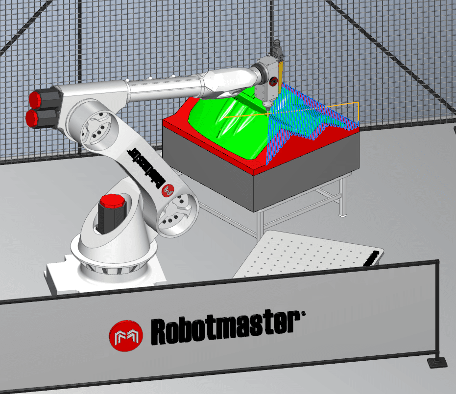 Robô industrial de usinagem com Robotmaster®